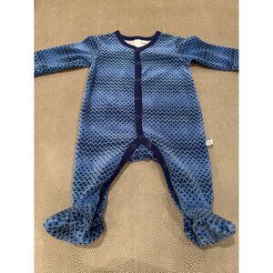 Petit Lem Blue Fox Snap Footie 3M EUC